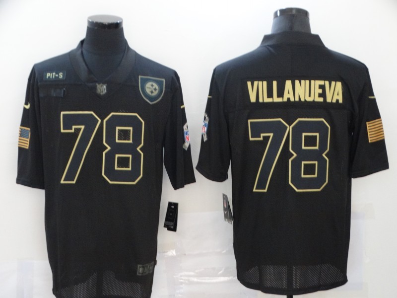Men's Pittsburgh Steelers Alejandro Villanueva #78 Black Jersey
